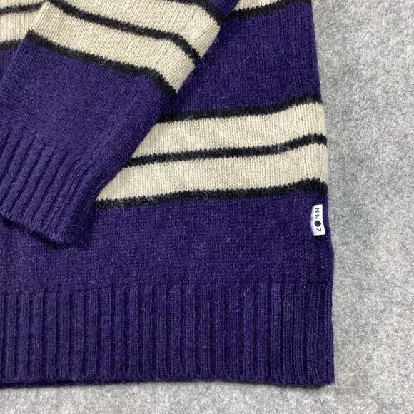 NN07 No Nationality Multi Color Nathan Striped Wool Crew Pullover Sweater Large* - Picture 10 of 15